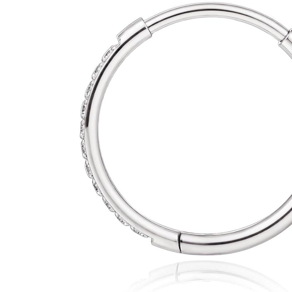 Titanium Hoop Earrings Lightweight Sensitive Ears… - image 1